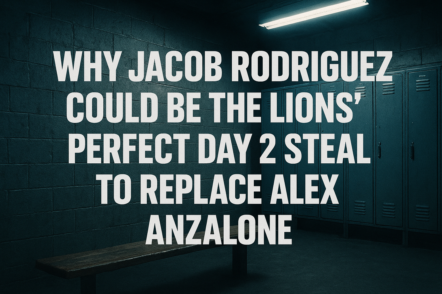 Texas Tech linebacker Jacob Rodriguez could be the perfect Day 2 steal for the Lions to replace Alex Anzalone and solidify their three-linebacker defense that carried them deep into the playoffs.