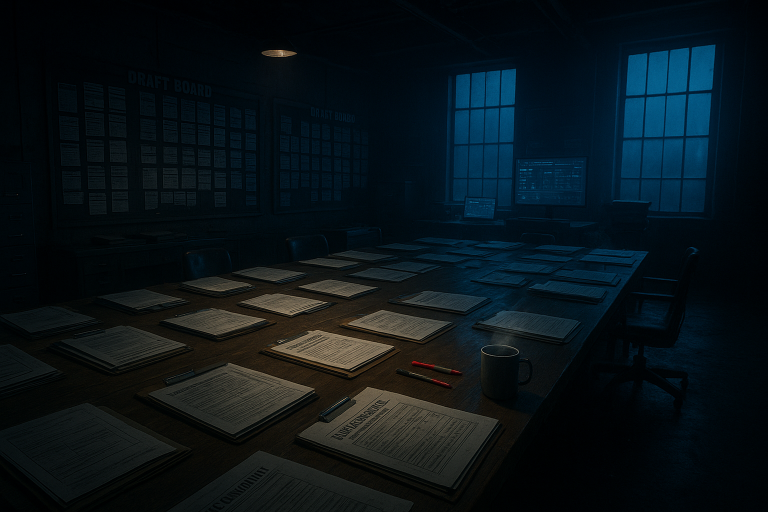 Brad Holmes built a run-stopping defensive machine through free agency and the draft, targeting gritty players who excel at making opposing teams one-dimensional despite claiming it wasn't intentional.