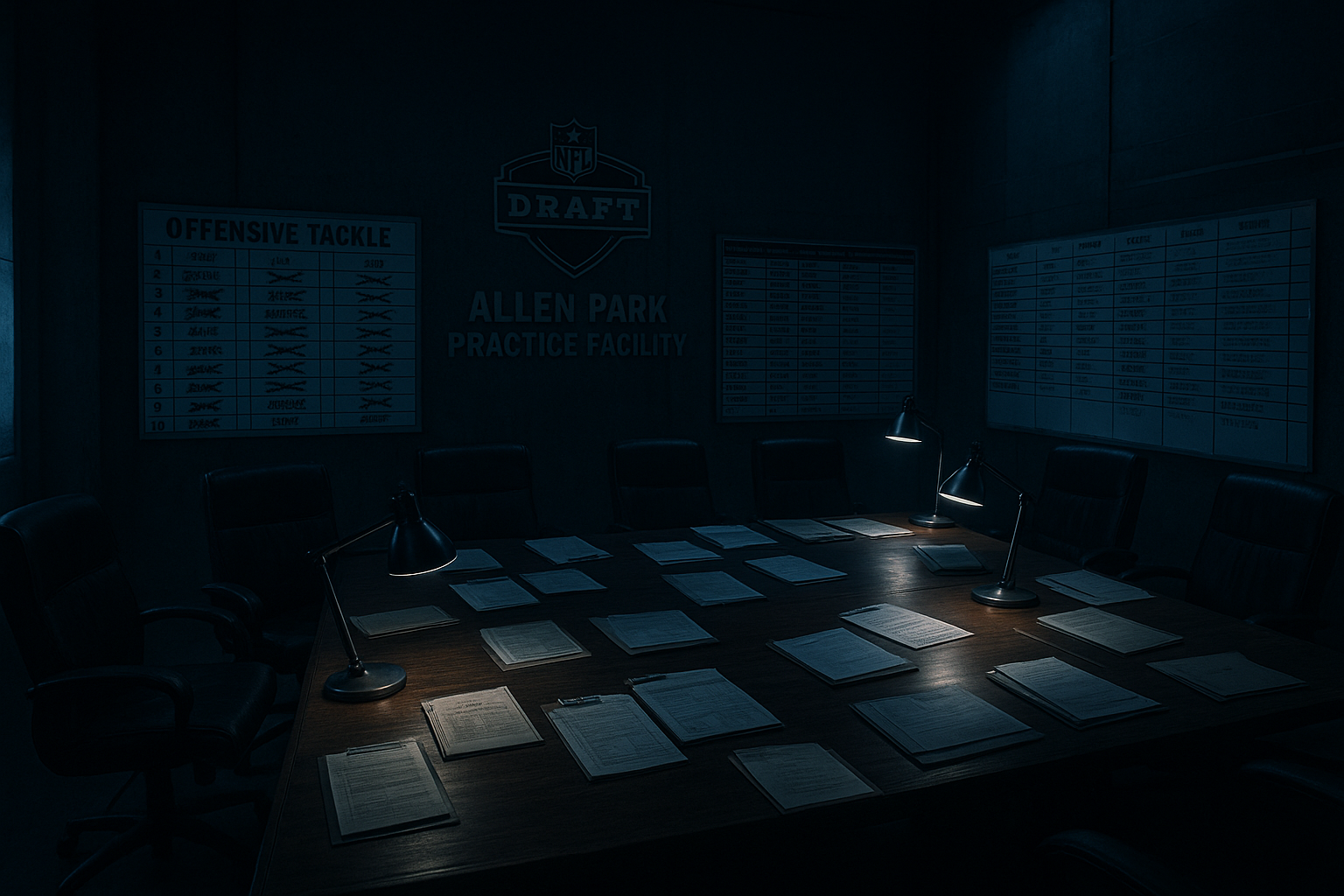 Four offensive tackles could be gone before the Lions pick at 17, leaving Detroit scrambling for their biggest need in what's shaping up to be another classic Lions draft nightmare.