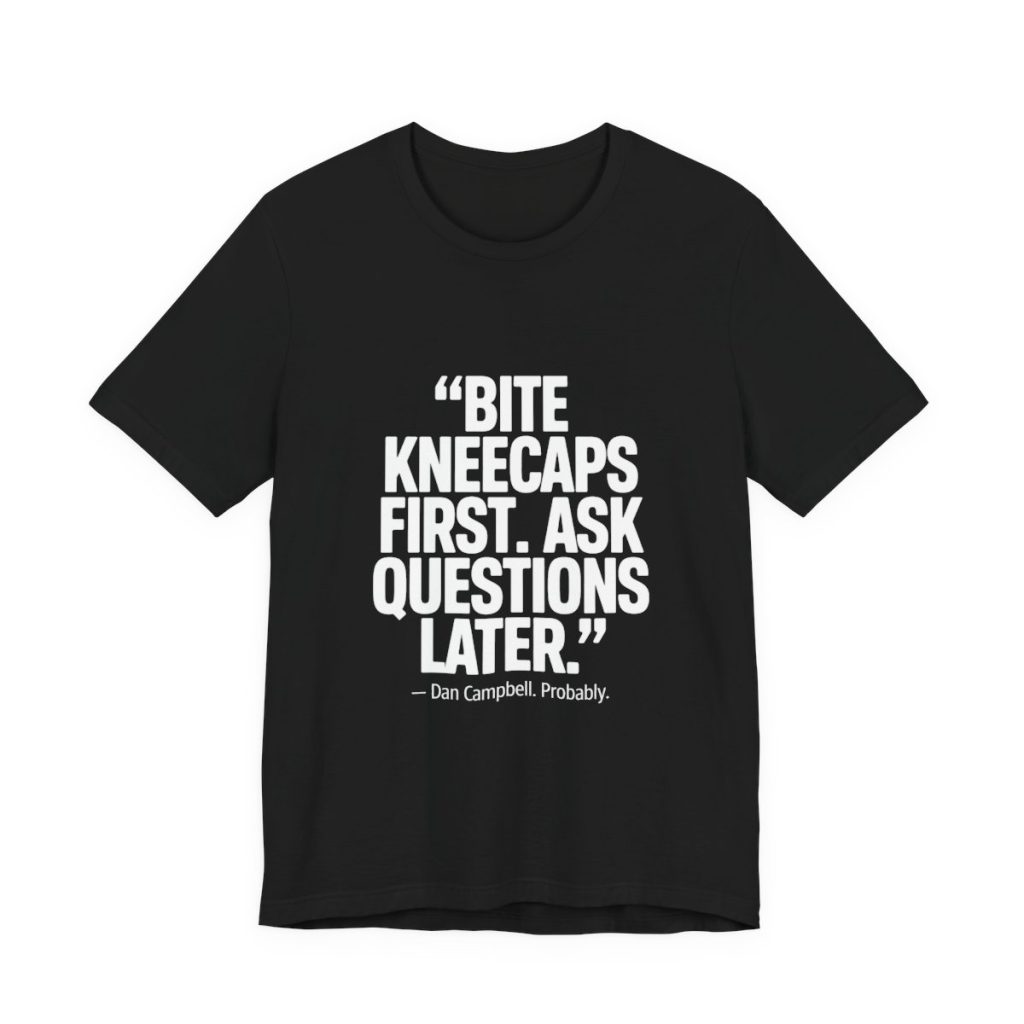 Funny Detroit Lions Shirt - Bite Kneecaps First