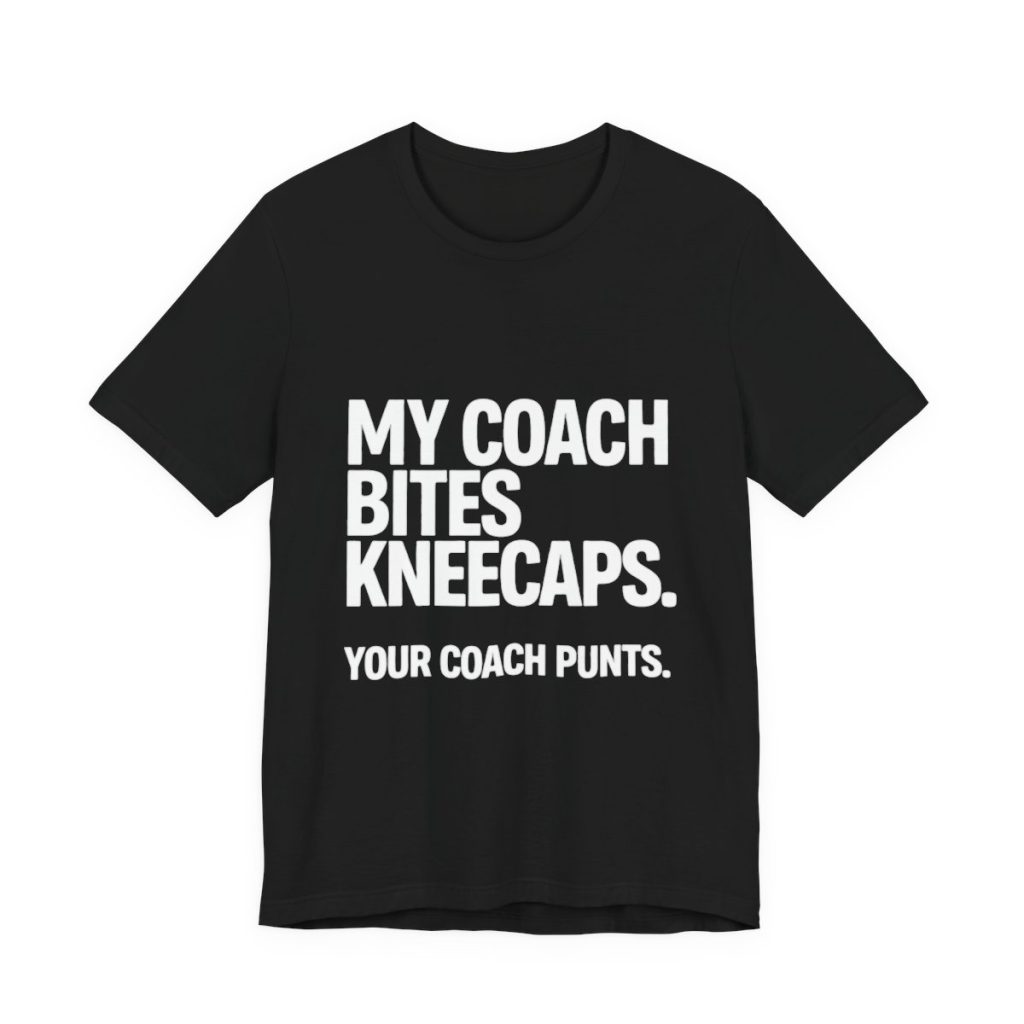 Funny Detroit Lions Shirt - My Coach Bites Kneecaps
