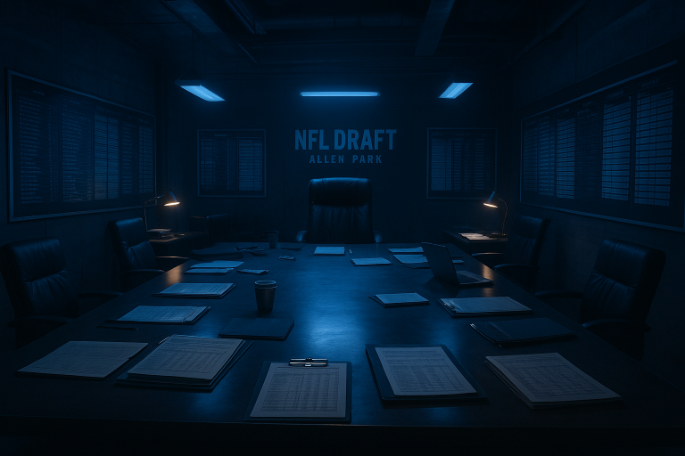 The Lions could still add pass rusher Jadeveon Clowney in free agency while Christian Mahogany leads the left guard competition and Isiah Pacheco projects for a David Montgomery-sized workload.
