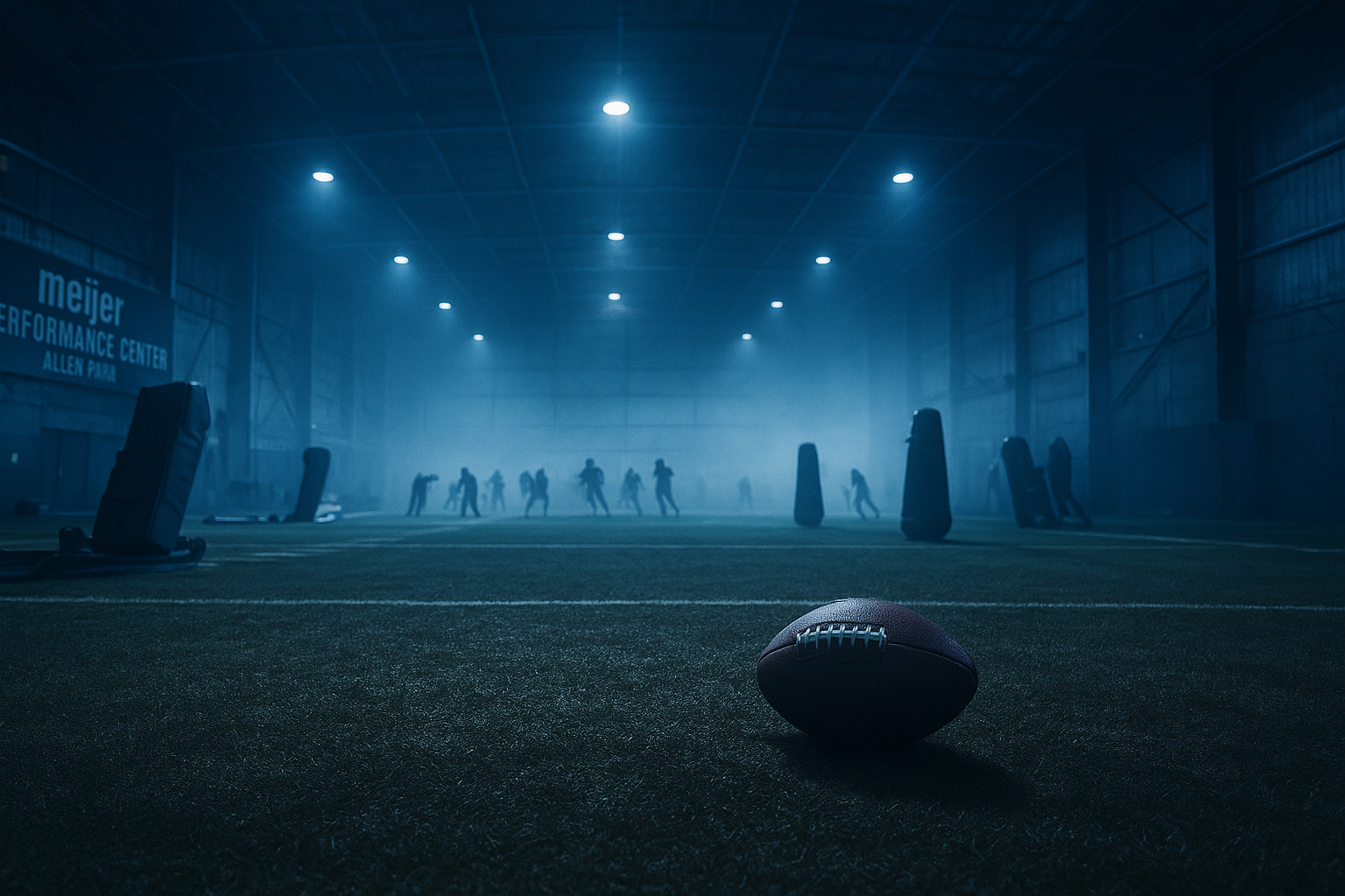 Lions first padded practice saw Jacob Saylors dominate, Blake Miller struggle, and a surprisingly tame day of contact as the left guard battle heats up between Christian Mahogany and Miles Frazier.