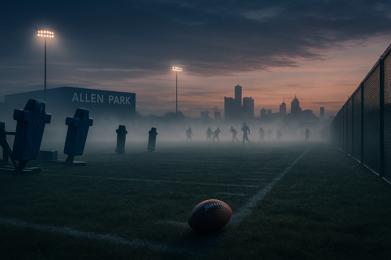 Jacob Saylors ripped off two long touchdowns in padded practice to make a strong case for RB3, while D.J. Reed picked off two passes and Ahmed Hassanien continues bringing relentless intensity at Allen Park.
